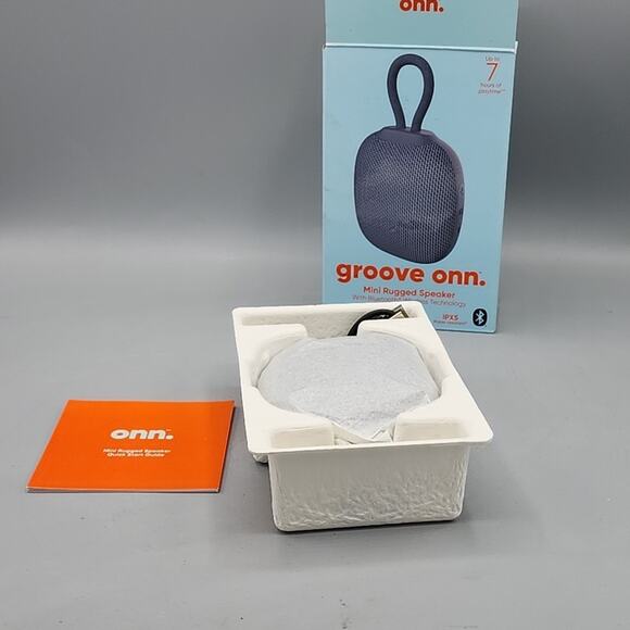 Groove Onn Mini Rugged Speaker Bluetooth Wireless Grey Open Box New - Picture 7 of 9